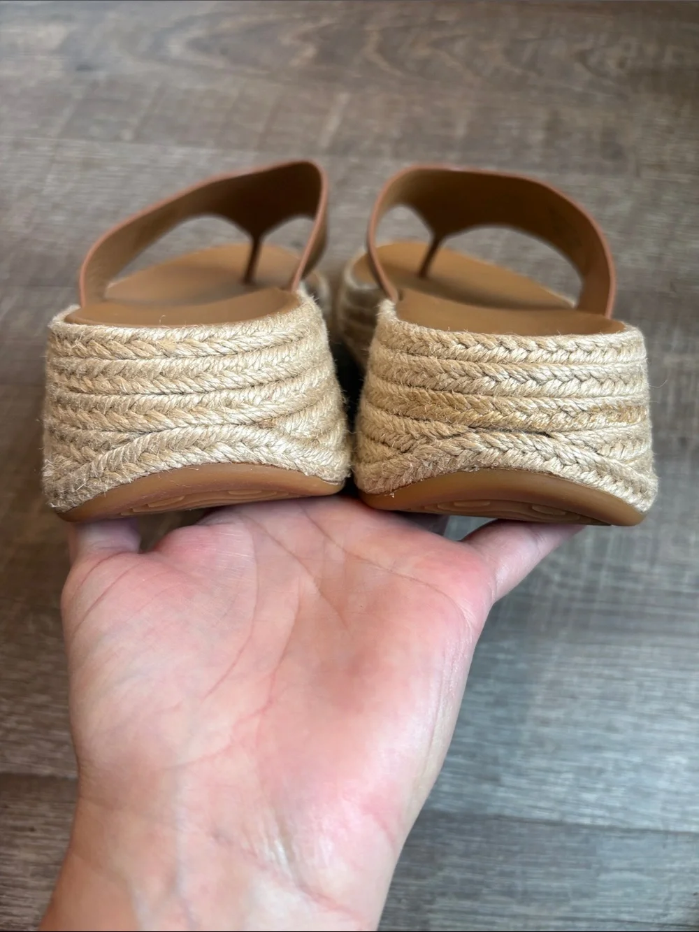FitFlop F-mode Espadrille Leather Flatform Sandals Women’s 6